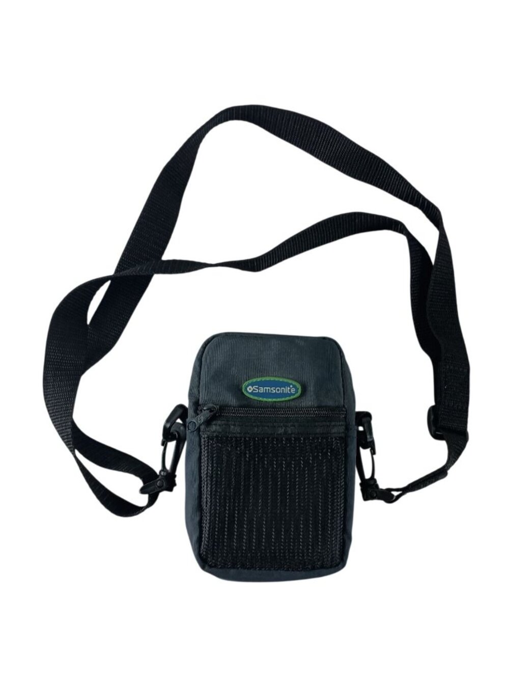 Samsonite Small Camera Bag Black 2 Pockets Case Belt Loop & Shoulder Strap